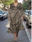 cheap Casual Floral Dresses-Women&#039;s Midi Dress Casual Dress Elegant Fashion Outdoor Daily Holiday Regular Fit Graphic Short Sleeve V Neck Black White Yellow Red Summer