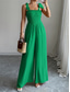 abordables Boda Casual / Durante el Día-Monos Vestidos de Quinceañera Vestido Elegante de Boda Invitadas Largo hasta el Suelo Sin Mangas Tirantes Espagueti Espalda Descubierta con Pliegues