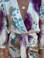 cheap Elegant Floral Dresses-Women&#039;s Midi Dress Casual Dress Floral Dress Print Dress Fashion Modern Outdoor Holiday Going out Regular Fit Flower Long Sleeve V Neck Purple Summer