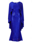 ieftine Lungimea gleznei-Rochii Lungime Podea Rochie Mama Miresei Lungime Manșon 3/4 Stil Nautic Elegant Șifon cu Paiete