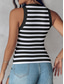 preiswerte Streifen- und geometrisches Tanktop-Damen Camisole-Tanktop Gestreift Täglich Stilvoll Lässig Ärmellos Rundhalsausschnitt Normale Oberteile Täglich Druck Schwarz Weiß Blau Grün Sommer