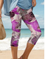 cheap Floral Print-Women&#039;s Leggings Capri Pants High Elasticity Vacation Vintage Fashion Calf-Length High Waist Floral Graphic Printing Thermal Warm Breathable Soft Stretchy Formal Outdoor Vacation