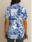 cheap Floral Tops-Women&#039;s Shirt Floral Graphic Vintage Tropical Daily Sleeveless Short Sleeve Shirt Collar Regular Tops Daily Yellow Red Blue Purple Green Summer Spring