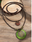 abordables Collar de mujer-Collar con colgante de madera en capas estilo bohemio para mujer: cuentas de aleación natural hechas a mano, diseño étnico en espiral, joyería ligera y llamativa para atuendos casuales, fiestas de verano y vacaciones en la playa.