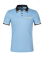 cheap Men&#039;s Classic Polo-Men&#039;s Golf Shirt Golf Polos Shirts Work Casual Lapel Short Sleeve Basic Modern Color Block Patchwork Buttons Summer Regular Fit Black Pink Sky Blue Golf Shirt