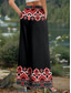 cheap Wide Leg &amp; High Waisted-Women&#039;s Wide Leg Chinos Baggy Pants Vacation Vintage Ethnic Style Full Length High Waist Graphic Geometric Printing Thermal Warm Breathable Soft Micro-elastic Vacation Casual Daily Violet Robin&#039;s Egg