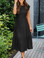 preiswerte Abschlusskleider-Damen Midikleid Weißes Kleid Abschlusskleid Mode Geburtstag Date Teegesellschaft Normale Passform Einfach Ärmellos Rundhalsausschnitt Schwarz Weiß Hellgrün Armeegrün Sommer
