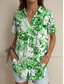 cheap Floral Tops-Women&#039;s Shirt Floral Graphic Vintage Tropical Daily Sleeveless Short Sleeve Shirt Collar Regular Tops Daily Yellow Red Blue Purple Green Summer Spring