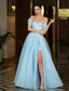 cheap BLACK-2-in-1 A-Line Mermaid / Trumpet Evening Gown Elegant Dress Formal Wedding Court Train Sleeveless Off Shoulder Satin with Ruched Pearls Slit 2025