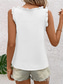 cheap Plain Tank Top-Women&#039;s Camisole Tank Top Solid Color Daily Casual Sleeveless V Neck Regular Tops Daily Ruffle White Pink Red Green Summer Spring
