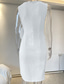 cheap White Casual Dresses-Women&#039;s Mini Dress Graduation Dress Casual Dress Summer Dress Elegant Fashion Romantic Outdoor Holiday Date Regular Fit Plain Sleeveless Crew Neck White Summer Spring