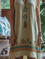 billiga Bohemklänningar-Dam Mini klänning Blommig klänning Boho-klänning Klänning med tryck Mode Modern Utomhus Semester Helgdag Normal Blomma Ärmlös V-hals Aprikos Sommar