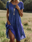 cheap Boho Dress-Women&#039;s Mini Dress Floral Dress Boho Dress Print Dress Classic Modern Outdoor Vacation Daily Regular Fit Flower Short Sleeve Crew Neck Wine Blue Green Summer