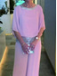 billige Blusedresser for kvinner-Dame 2-delt mote streetwear daglig bukse sett 3/4 lengde erme crew neck ensfarget paljetter lappverk casual daglig svart hvit rosa sommer vanlig passform