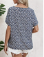 billige Blomstrete topper-Dame Bluse Blomstret Stilfull Fritid Kortermet Crew-hals Vanlige topper Daglig Knapper Trykt mønster Rosa Navyblå Oransje Sommer