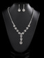cheap Jewelry Sets-Bridal Jewelry Sets 1 set Rhinestone Alloy Earrings Necklace Women&#039;s Elegant Stylish Jewelry Set For Wedding Christmas Engagement