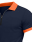 abordables Polo Classique pour Hommes-Homme Polo à fermeture éclair Chemise de golf Occasionnel Aptitude Revers Zip quart Manche Courte Mode Moderne Couleur Unie Fermeture éclair Avec Poches Été Printemps Toutes saisons Blanche Rouge