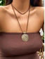 abordables Collar de mujer-Collar con colgante de madera en capas estilo bohemio para mujer: cuentas de aleación natural hechas a mano, diseño étnico en espiral, joyería ligera y llamativa para atuendos casuales, fiestas de verano y vacaciones en la playa.