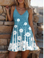 cheap Floral Dress-Women&#039;s Mini Dress A Line Dress Summer Dress Slip Dress Vacation Casual Daily Regular Fit Floral Graphic Sleeveless V Neck Black Pink Blue Green Summer