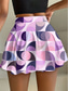 cheap Graphic Skirts-Women&#039;s Slim Fashion Casual Mini High Waist Skirts Graphic Geometric Stretchy Daily Purple Green Gray Summer Knit Polyester