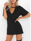cheap Plain Dress-Women&#039;s Mini Dress T Shirt Dress Tee Dress Summer Dress Casual Daily Regular Fit Plain Short Sleeve V Neck Black White Brown Green Summer