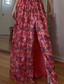 cheap Casual Floral Dresses-Women&#039;s Long Dress Maxi Dress Casual Dress Floral Dress Fashion Elegant Dress Outdoor Party Holiday Regular Fit Flower Sleeveless Halter Neck Red Summer
