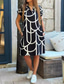 cheap Art&amp;Design Dress-Women&#039;s Mini Dress Casual Dress Fashion Outdoor Party Holiday Regular Fit Geometric Short Sleeve V Neck Black Red Blue Summer