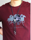 cheap Men's Ties &amp; Bow Ties-Men's Bull Head Bolo Tie Necklace – Western Cow Skull Pendant with Braided Leather Cord, Vintage Cowboy Style Accessory for Country Concerts, Rodeos and Daily Wear