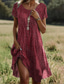 cheap Boho Dress-Women&#039;s Mini Dress Floral Dress Boho Dress Print Dress Classic Modern Outdoor Vacation Daily Regular Fit Flower Short Sleeve Crew Neck Wine Blue Green Summer