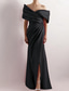 cheap YELLOW-Yellow Dress High Fashion Mustard Dress Mermaid / Trumpet Evening Gown Cocktail Dress Formal Wedding Floor Length Sleeveless Off Shoulder Satin with Ruched Details Slit 2025