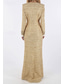 preiswerte Smokingkleider-Damen Smokingkleid Mantel Formell Hochzeitsgast Spitze Elegant Einfach Langarm Bodenlang V Ausschnitt Einreihig