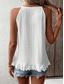 ieftine Top simplu-Pentru femei Camisole Tank Top Simplu Elegant Casual Fără manșon Stil Nautic Topuri obișnuite Zilnic Concediu Capsă Negru Alb Roz Îmbujorat Vară Primăvară