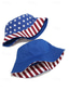 billige Tilbehør-USAs 250-årsjubileum Kvinners amerikansk flagg trykt bøttehatt - Vendbar patriotisk sommerhatt med stjerner og striper design perfekt uavhengighetsdagen ferier og utendørsarrangementer