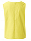 abordables Tops Sencillos para Mujeres-Mujer Camiseta sin mangas tipo camisola Color sólido Diario Casual Sin Mangas Escote en Pico Tops regulares Diario Negro Blanco Amarillo Rosa Azul Marino Verano