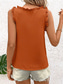 cheap Plain Tank Top-Women&#039;s Camisole Tank Top Solid Color Daily Casual Sleeveless V Neck Regular Tops Daily Ruffle White Pink Red Green Summer Spring