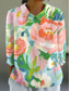 abordables Hauts Floraux-Femmes Chemise Fleuri Graphique ancien Tropical Quotidien manche longue Col de chemise Hauts Réguliers Quotidien Boutons Imprimé Rose Claire Violet Vert Bleu clair Été Printemps