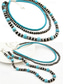 abordables Collier pour femme-Collier multicouches en perles turquoise pour femme – bijoux de style bohème du sud-ouest pour tenues décontractées, fêtes sur la plage et festivals d'été