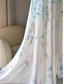 billiga Eleganta blommiga klänningar-Dam Långklänning Maxiklänning Vardagsklänning Chiffongklänningar Blommig klänning Elegant Mode Romantisk Utomhus Helgdag Datum Normal Blomma Långärmad V-hals Blå Vit Sommar Vår