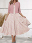 cheap Cocktail Dresses-Two Piece A-Line Cocktail Dresses Elegant Formal Wedding Guest Tea Length Long Sleeve Square Neck Convertible Nylon Pocket