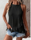 ieftine Top simplu-Pentru femei Camisole Tank Top Simplu Elegant Casual Fără manșon Stil Nautic Topuri obișnuite Zilnic Concediu Capsă Negru Alb Roz Îmbujorat Vară Primăvară