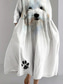 economico Gli animali si vestono-Per donna Abito maxi Vestito Estivo Abito a trapezio Abito Estivo Vacanza Casual Spiaggia Quotidiano Ferie Uscire Vestibilità comoda Grafico Animale Manica Lunga Girocollo Scollo a Barca Grigio