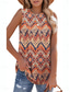 cheap Floral Tank Top-Women&#039;s Camisole Tank Top Graphic Geometric Daily Casual Sleeveless Crew Neck Regular Tops Daily Print Black Blue Orange Green Summer
