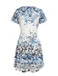 preiswerte Blumenkleider-Damen Minikleid T-Shirt-Kleid Sommerkleid A Linie Kleid Urlaub Lässig Boho Ausgehen Strand Normale Passform Blumen Grafik Kurzarm V Ausschnitt Blau Sommer Frühling