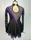 preiswerte Eiskunstlaufkleider-Eiskunstlaufkleid Damen Mädchen Eislaufen Kleider Austattungen Schwarz Purpur Himmelblau Elasthan Spitze Freizeit Sport Wettbewerb Eiskunstlaufkleidung Handgemacht Einfarbig Modisch Langarm Eislaufen