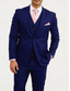 cheap Formal Suits-Men&#039;s Wedding Business Suits Homecoming Suits Burgundy Navy Blue Fashion Formal Solid Colored Standard Fit 3 Piece Single Breasted Two-buttons
