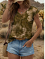 cheap Floral Tank Top-Women&#039;s Floral Camisole Tank Top  Graphic Vintage Stylish Classic Sleeveless Short Sleeve V Neck Regular Tops Daily Print Red Blue Purple Brown Green Summer Spring