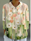 abordables Hauts Floraux-Femmes Chemise Fleuri Graphique ancien Tropical Quotidien manche longue Col de chemise Hauts Réguliers Quotidien Boutons Imprimé Rose Claire Violet Vert Bleu clair Été Printemps