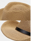 abordables Chapeaux pour hommes-Chapeau de cowboy pliable en paille pour homme avec bande noire – chapeau d'été western pour la plage, les voyages et les loisirs