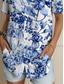 cheap Floral Tops-Women&#039;s Shirt Floral Graphic Vintage Tropical Daily Sleeveless Short Sleeve Shirt Collar Regular Tops Daily Yellow Red Blue Purple Green Summer Spring