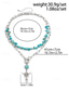 voordelige Dames ketting-Set gelaagde turquoise kralenkettingen voor dames in westernstijl – boho statement sieraden met cactus- en traanvormige bedels, ideaal voor festivals, countryconcerten en vrijetijdskleding